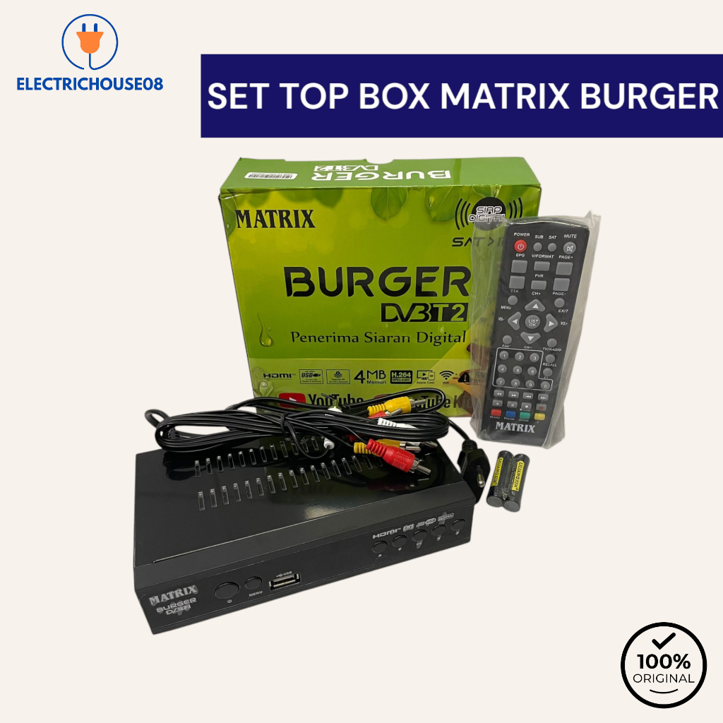 Jual STB SET TOP BOX MATRIX BURGER HIJAU / BODY BESI | Shopee Indonesia