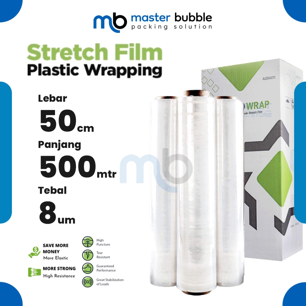 Jual Plastik wrapping BENING - 50 CM X 500 M stretch film Transparan ...