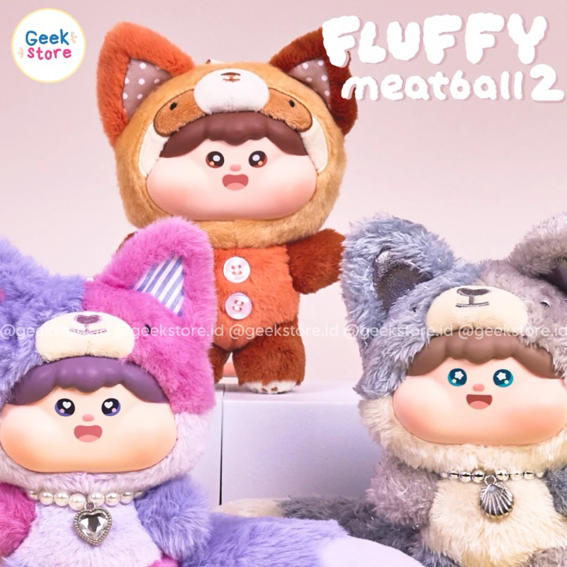 Jual [READY] 100% ORIGINAL Fluffy Meatball 2 Plush Keychain Series ...