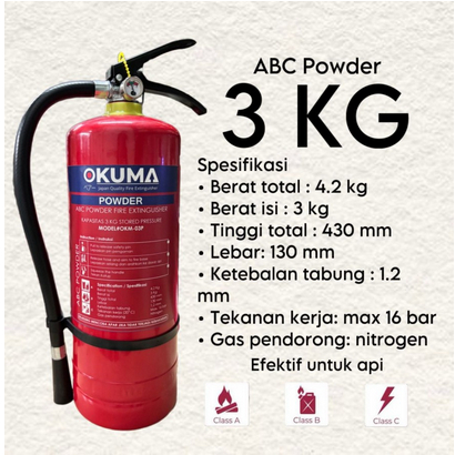 Jual OKUMA RACUN API 3 KG/ Pemadam Api | Shopee Indonesia