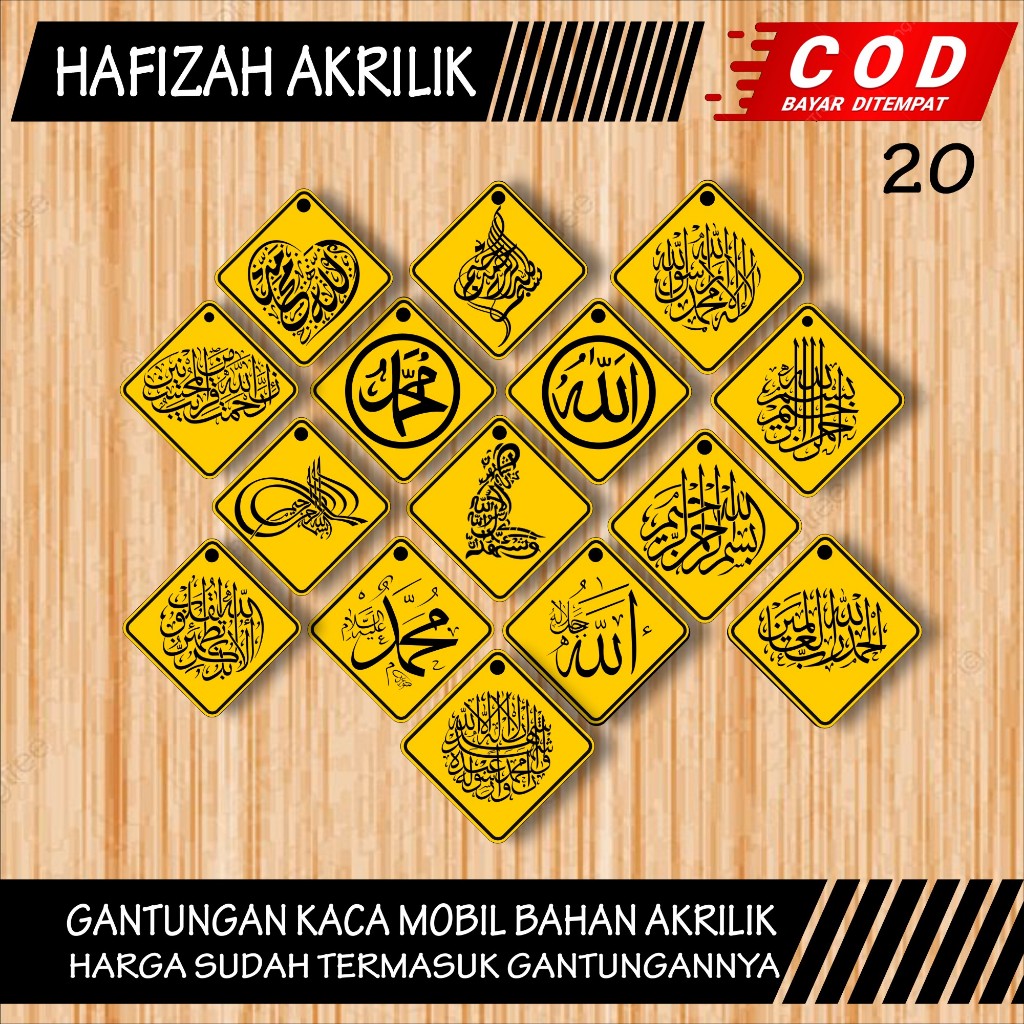 (COD)GANTUNGAN KACA MOBIL (AKRILIK) GANTUNGAN KACA TRUK VARIASI BEBAS CUSTOM KODE 26