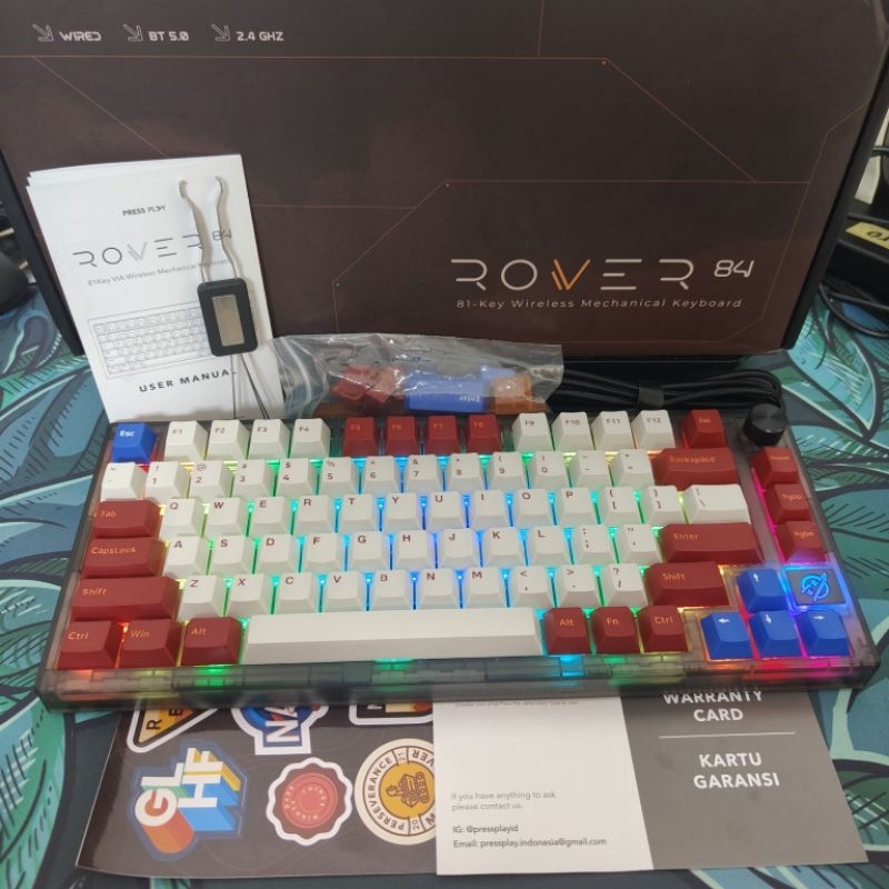 Jual keyboard Rover 84 v4 wireless | Shopee Indonesia