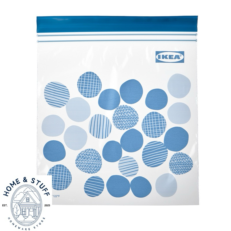 Jual !KEA ISTAD Kantong double zipper Biru 1L set isi 25pcs, semarang ...