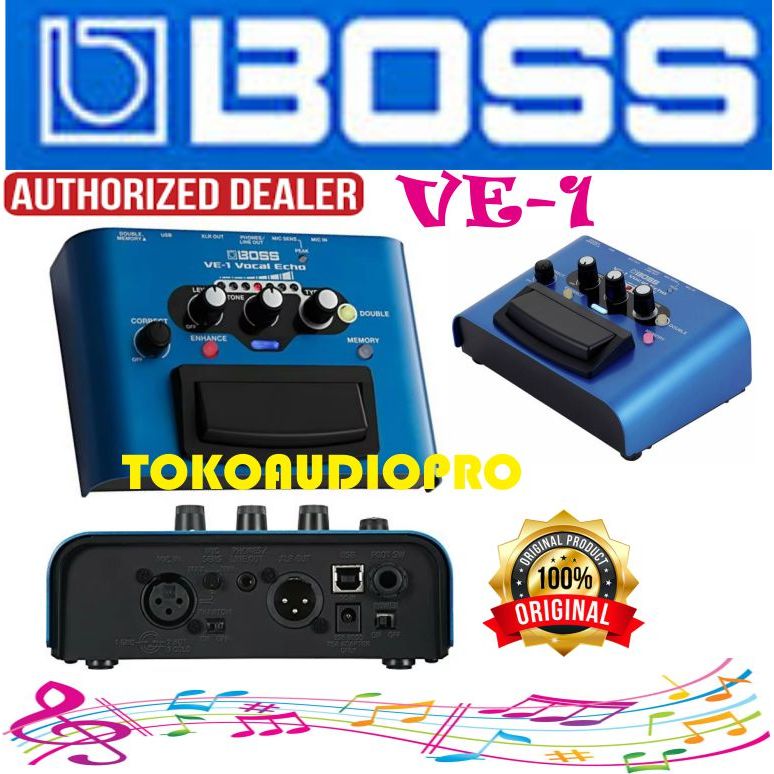 Jual BOSS VE-1 Vocal Echo Harmonist Effects Processor Stompbox Guitar ...