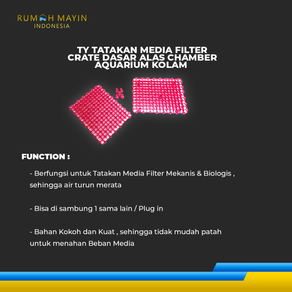 Jual TY Tatakan Media Filter Crate Dasar Alas Chamber Aquarium Kolam ...