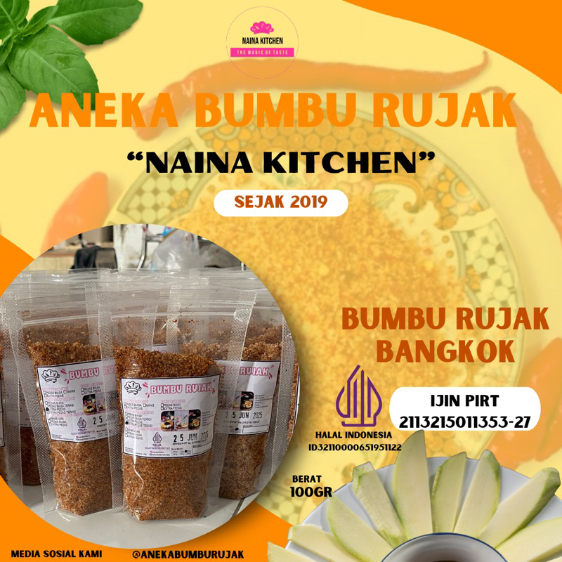 Jual SAMBAL BUMBU RUJAK BANGKOK/Rujak/Rojak Buah Pedas Manis Asin Naina ...