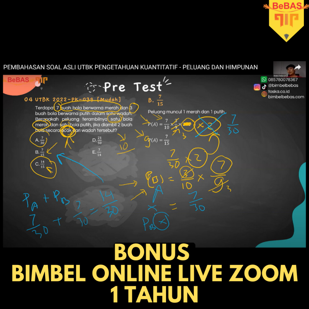 Jual Bebas Buku Bank Soal UTBK SNBT 2025 Bonus Bimbel Zoom Shopee