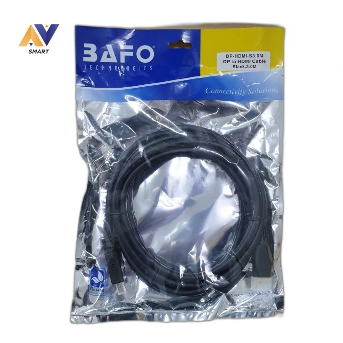 BAFO Kabel DisplayPort (DP) to HDMI 4K Male to Male 1.8 / 3 Meter