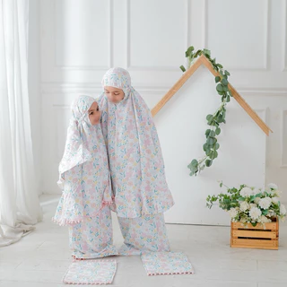 Mukena anak motif usia 1-10 tahun bahan rayon viscose