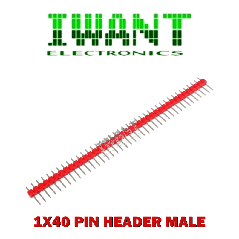 Jual PIN HEADER MALE 1X40 PITCH 2.54MM MALE LURUS CONECTOR PIN FCP 1X40 ...