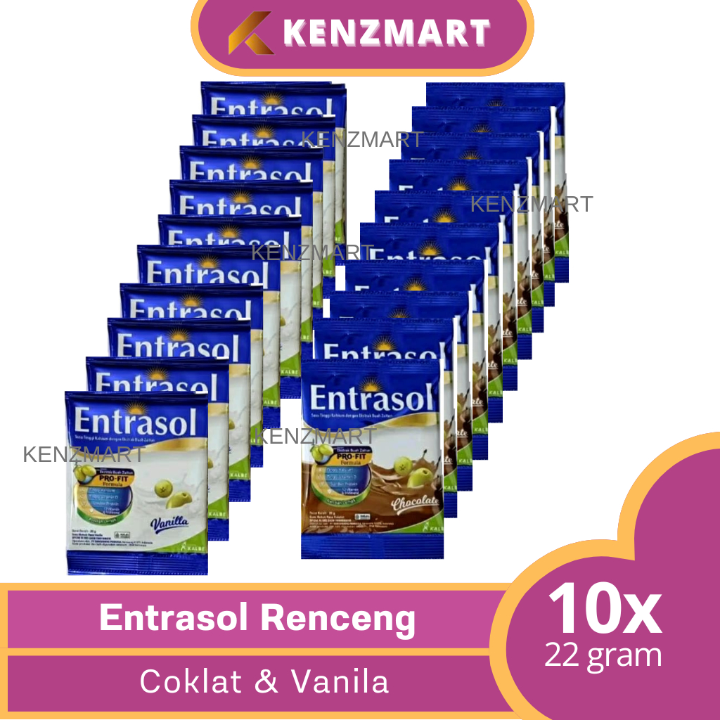 Jual Entrasol Renceng isi 10 Sachet / Susu Bubuk Tinggi Kalsium ...
