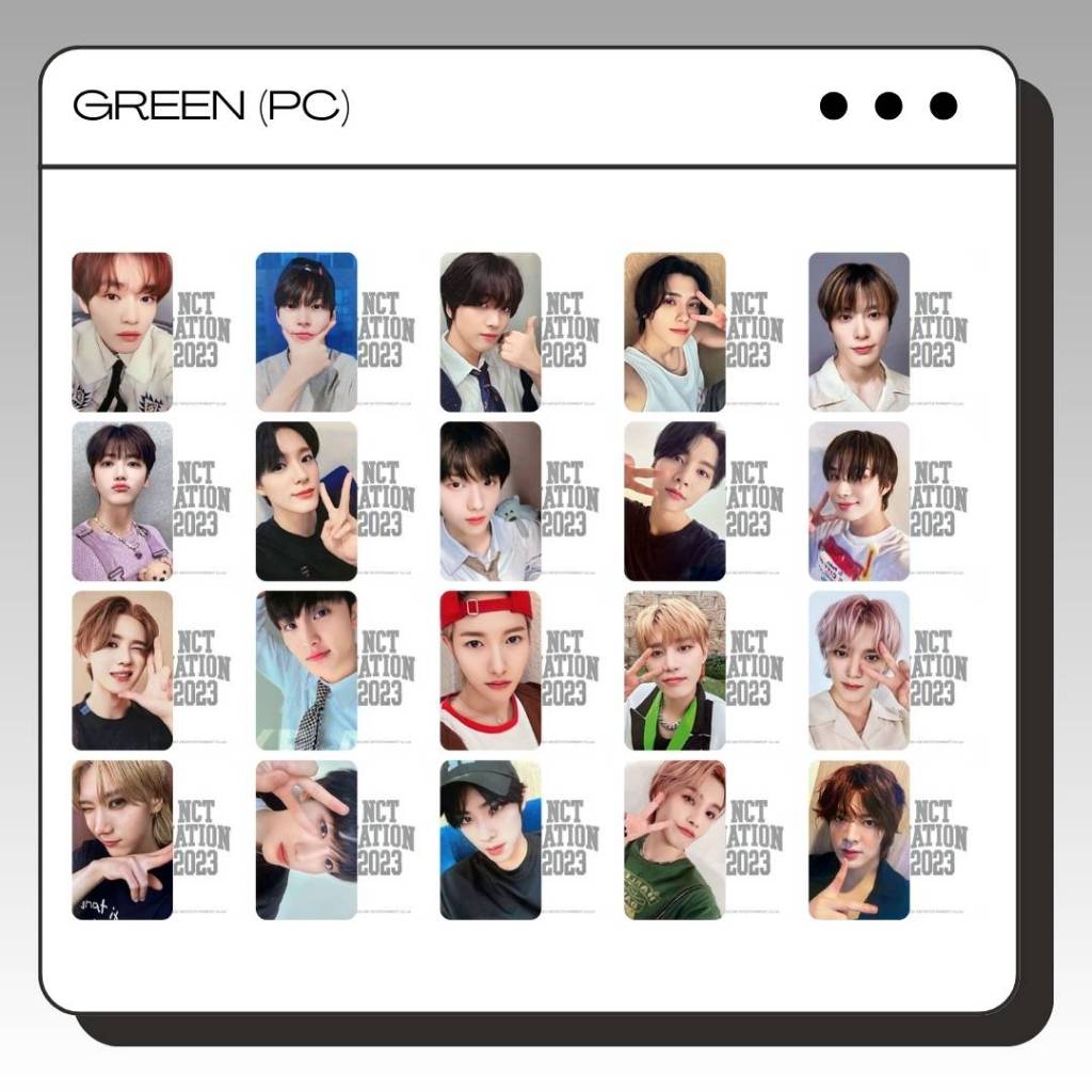Jual photocard nct nation trading card green black home premium