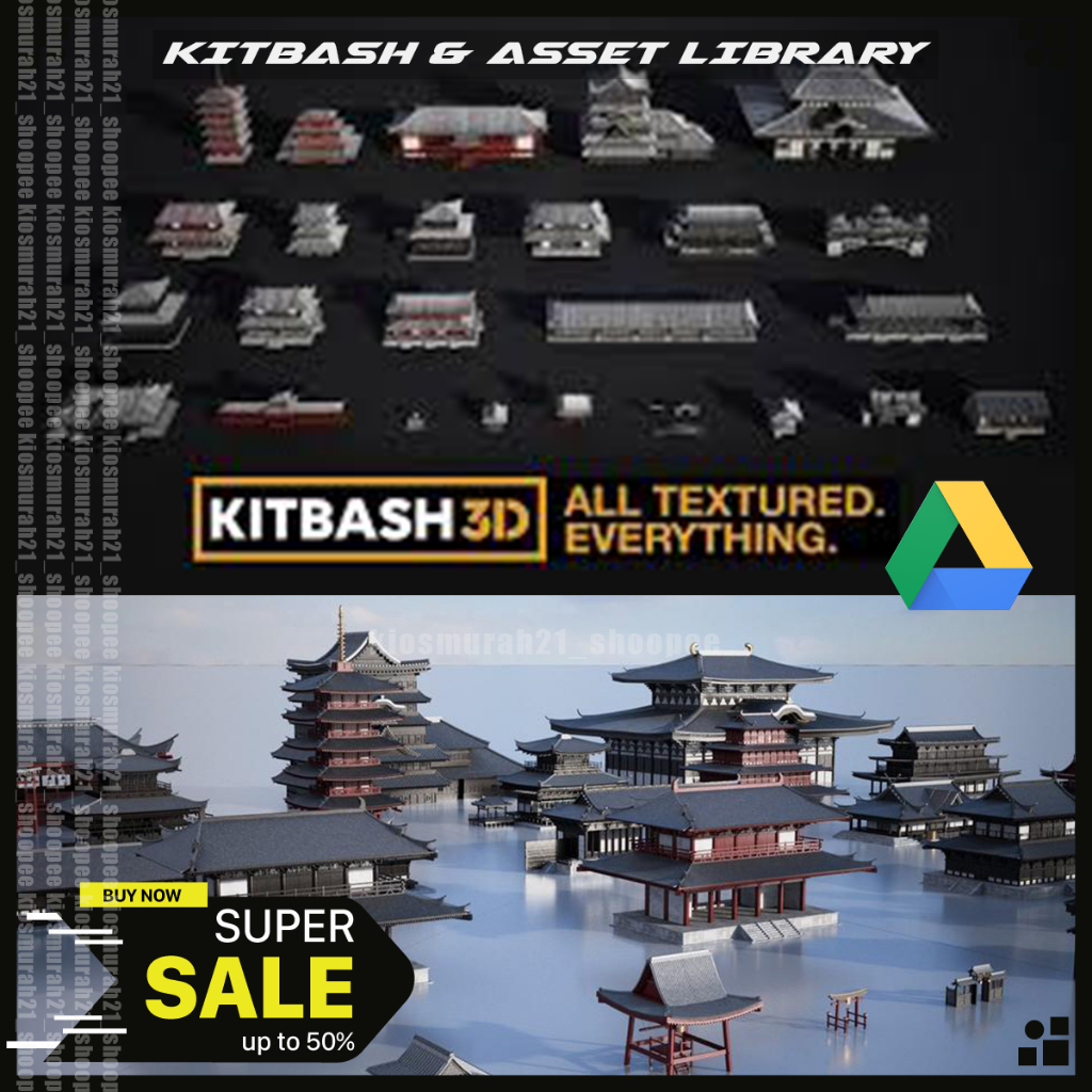 Jual Kitbash3D Edo Japan Kitbash 3D Model Asset Library | Shopee Indonesia