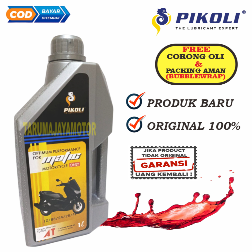 Jual Pikoli Matic Oli Motor Scooter Matik 1 Liter Nmax Aerox Synthetic ...