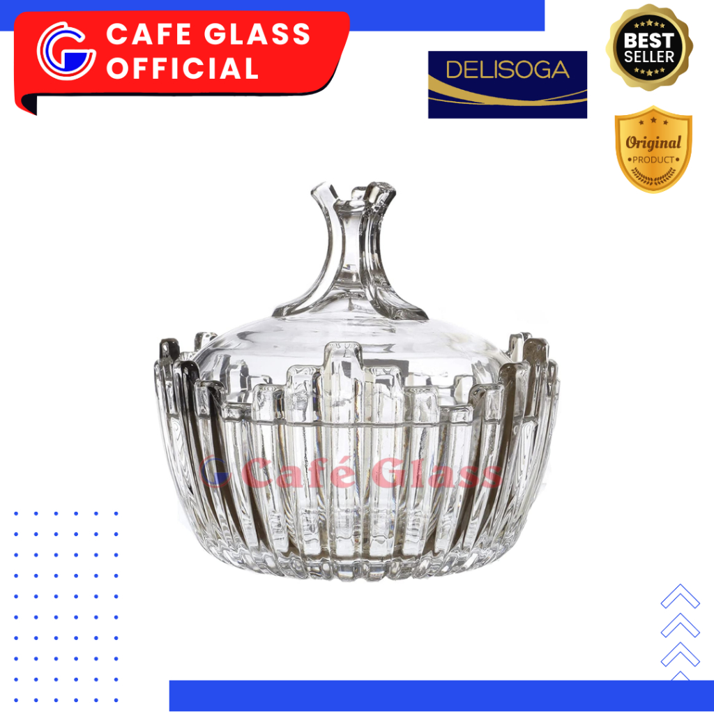 Toples Kaca Kristal - Toples Camilan Permen Aesthetic - Toples Lebaran Delisoga Dstg2026-5