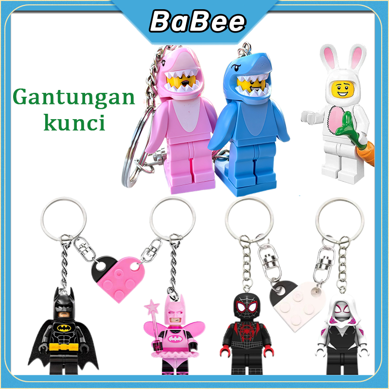 Jual Babee TOY Couple Keychain Blue Shark Batman & Fairy Batman Merge ...
