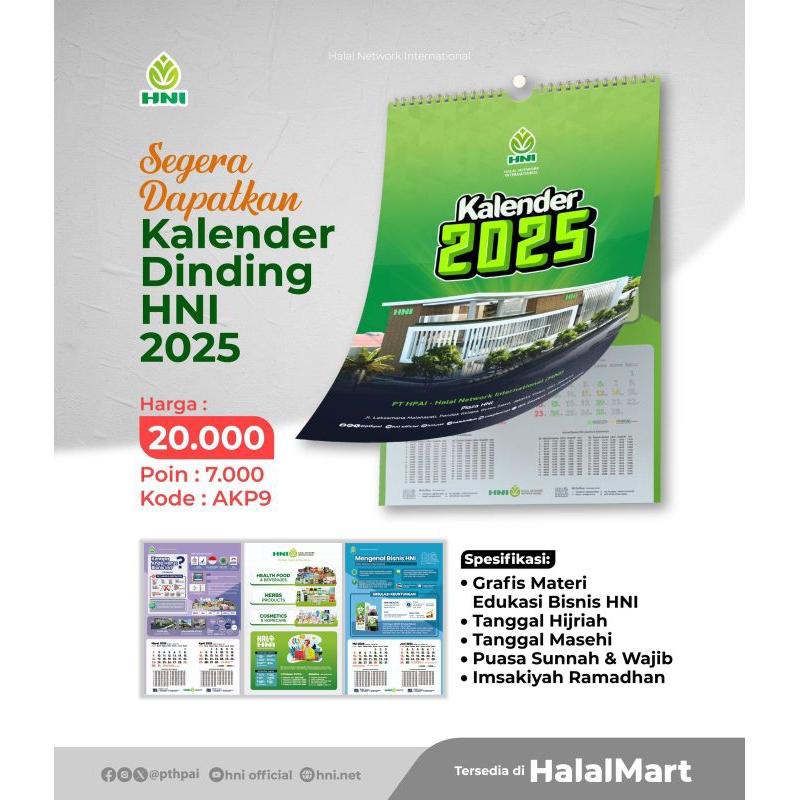 Jual Kalender HNI 2025 | Shopee Indonesia
