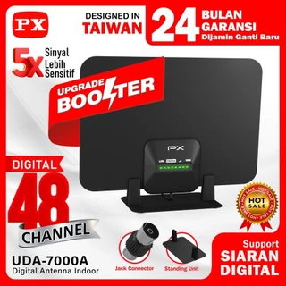 Antena TV Digital Indoor Dinding DVB-T2 + Booster LED PX UDA-7000A
