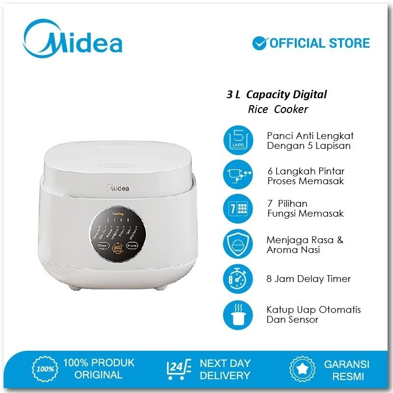 Jual Midea 1L Digital Rice Cooker MB-FB30M161 Magic | Shopee Indonesia