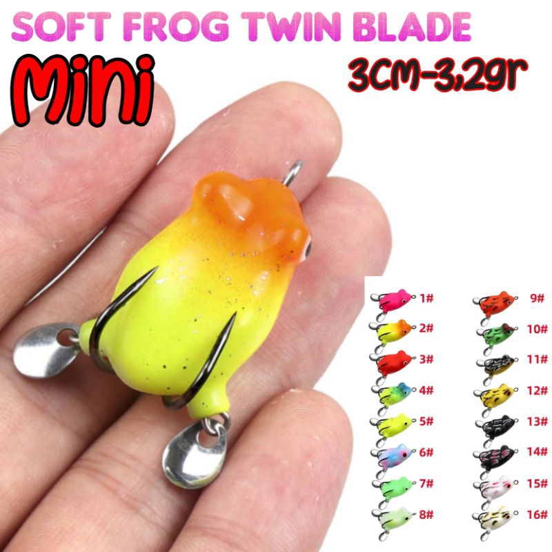 Jual SOFT FROG TWIN BLADE 3CM-3,2GR UMPAN CASTING ULTRALIGHT GABUS ...