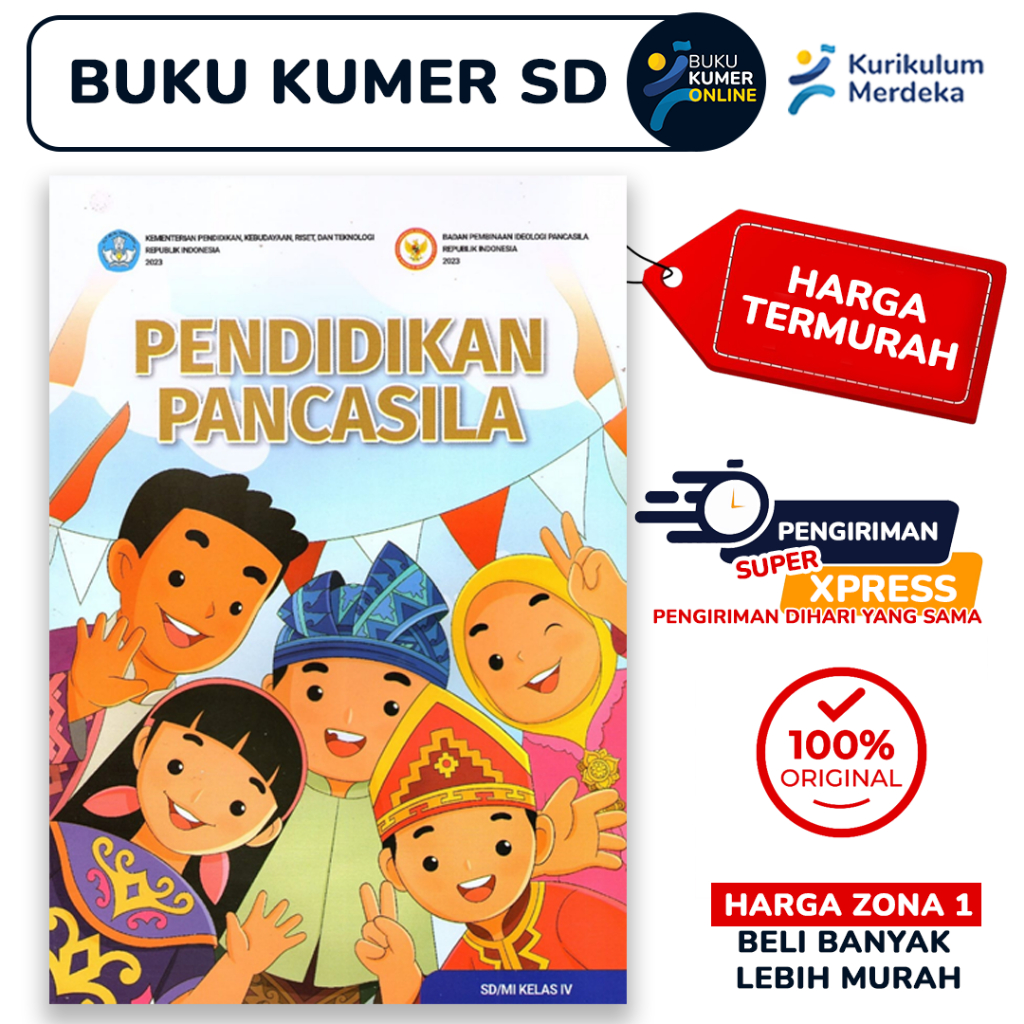 Jual Buku Pendidikan Pancasila Kelas 4 SD - Kumer Paket Siswa ...