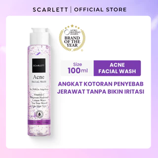 SCARLETT Acne Facial Wash Sabun Cuci Muka untuk Merawat dan Mencegah Pertumbuhan Jerawat dengan Salicylic Acid & Niacinamide