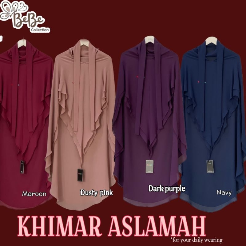 Jual khimar ASLAMAH (pet model french khimar) | Shopee Indonesia