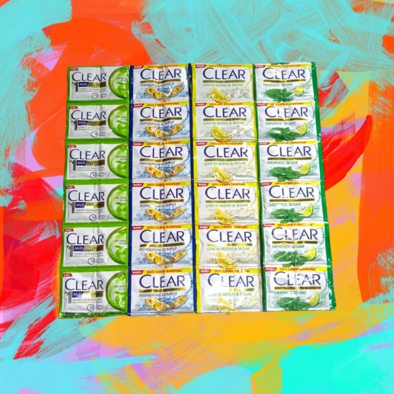 Jual Clear Shampoo Renceng Sachet 1 Renceng isi 24pcs | Shopee Indonesia