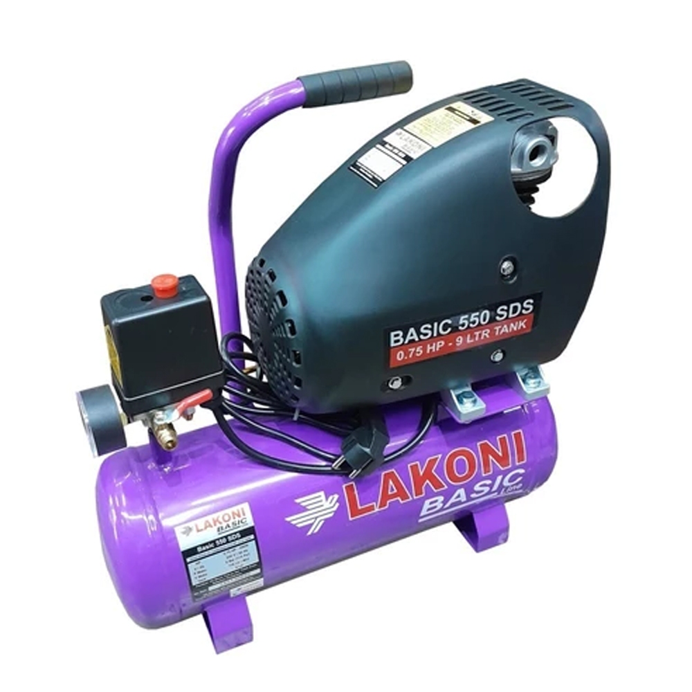Jual PAKET LAKONI Kompresor Angin Portable Oilless 1 HP 9 LITER Mini ...