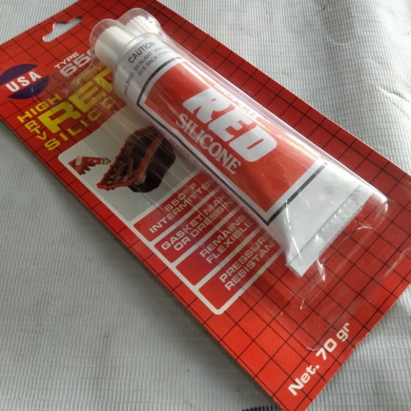 Jual Lem Silikon Merah / Red Silicon / Lem Red Sealer 70 gr | Shopee ...