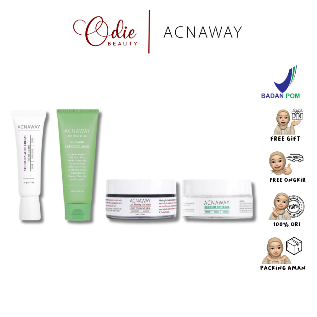 Jual ACNAWAY Stubborn Mugwort Mask Moisturizer Mugwort Water Gel Obat ...