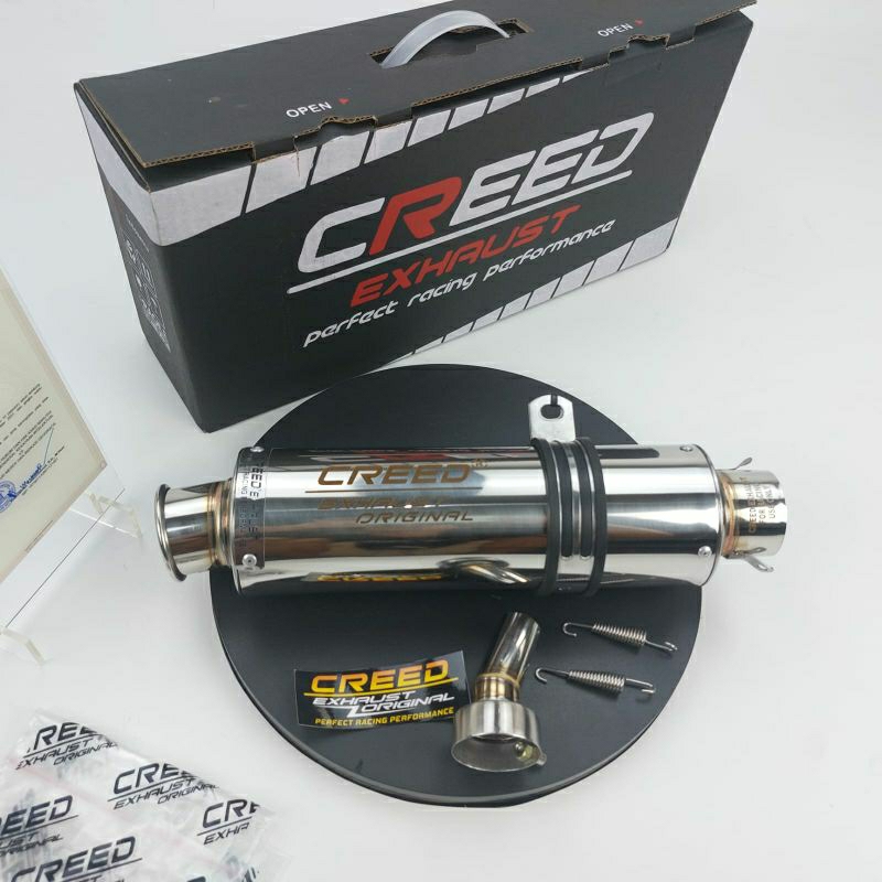 Jual 100% ORI KNALPOT RACING CREED EXHAUST UTK Satria FU/VIXION/JUPITER ...