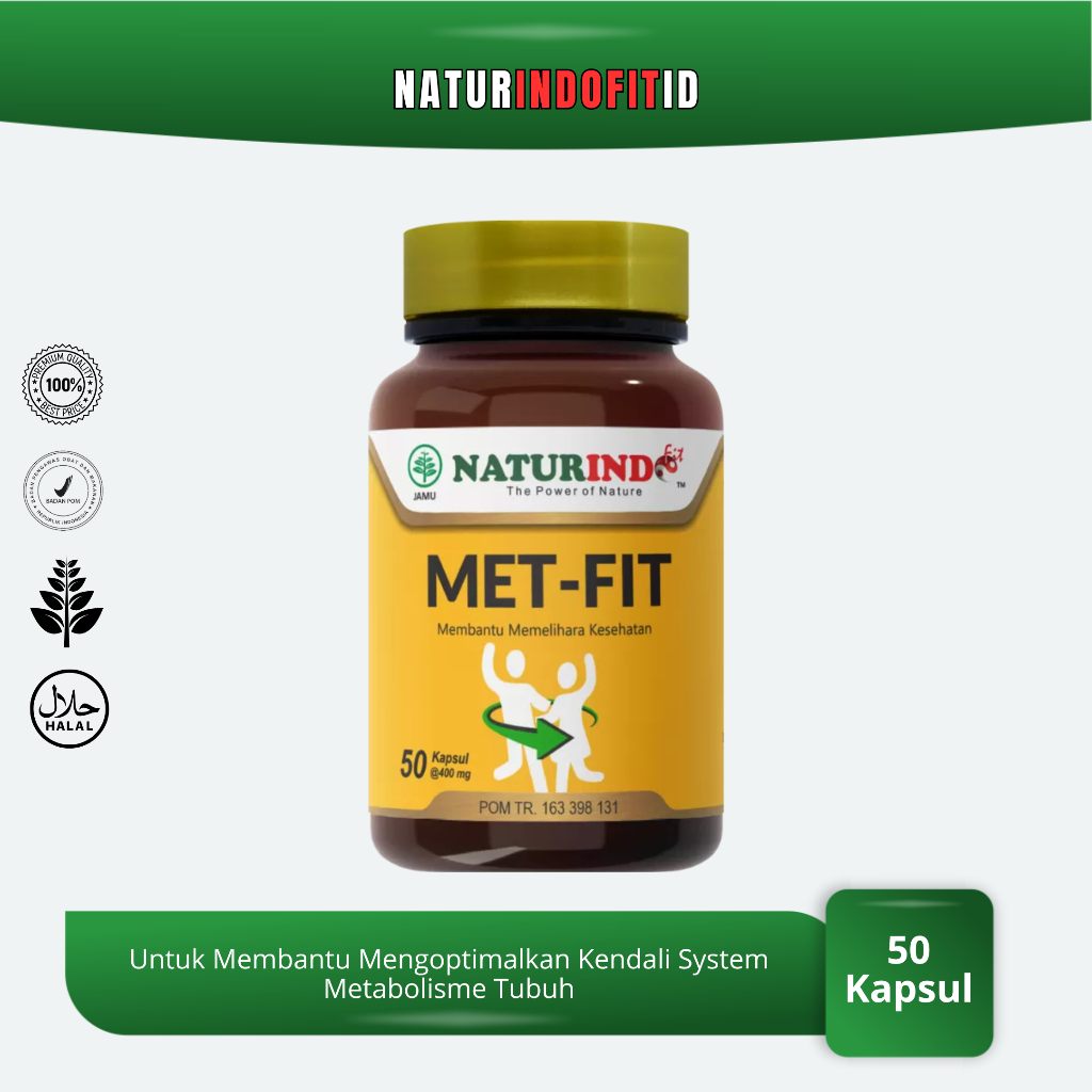Jual Naturindo Fit - Met Fit 50 Kapsul | Shopee Indonesia