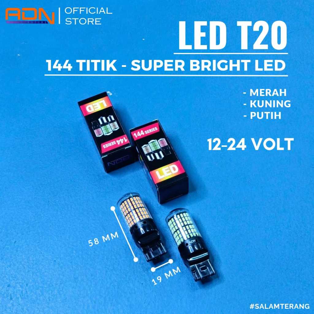Jual Lampu LED 7443 7440 T20 144 smd 3014 Sein Rem Senja | No Hyper ...
