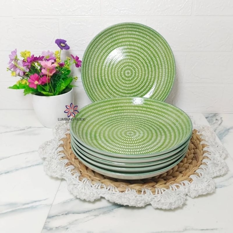 Jual PIRING KERAMIK OMEGA 24CM TURKY STYLE / DINNER PLATE OMEGA 