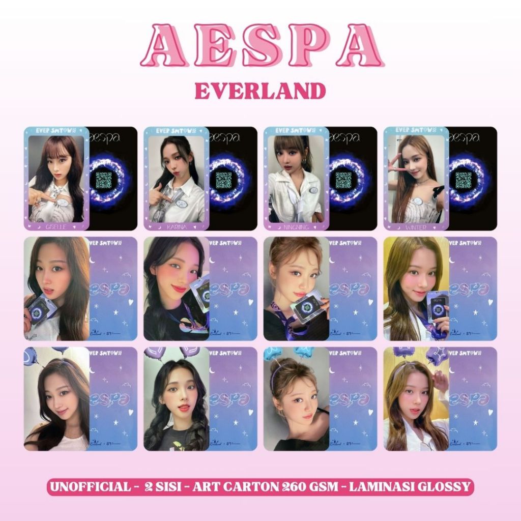 aespa ウィンター everland エバーランド バック トレカ エバーランド 韓国 aespa エスパ ウィンター トレカ3種 ホルダー