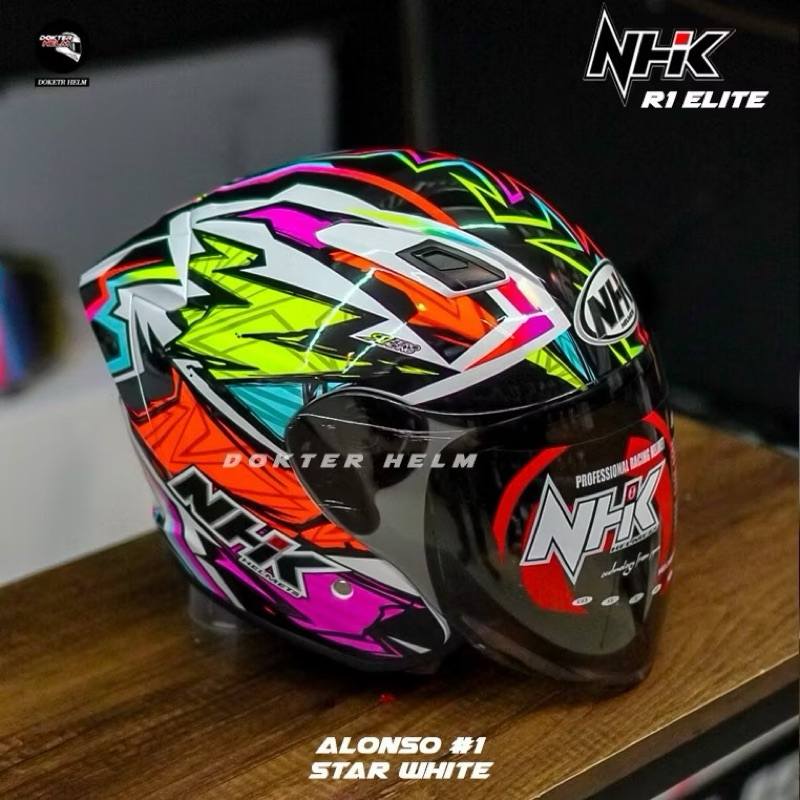 Jual NHK R1 ELITE MOTIF SPECIAL GP EDITION - Helm nhk half face ...