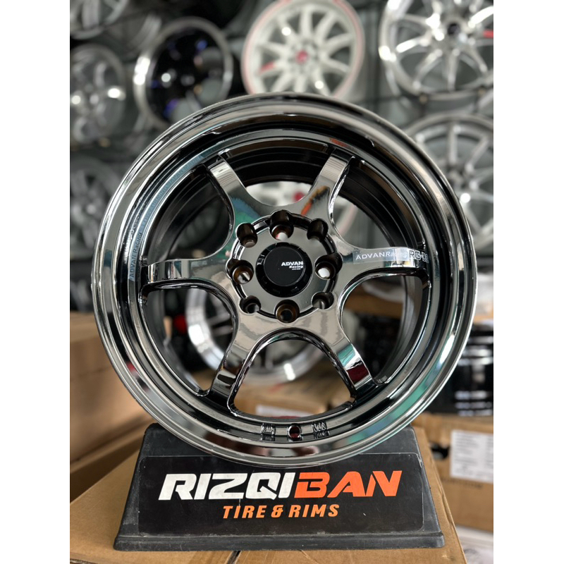 Jual velg advan rg d2 r15 black chrome pcd 4x100/114 lebar 7 kondisi ...