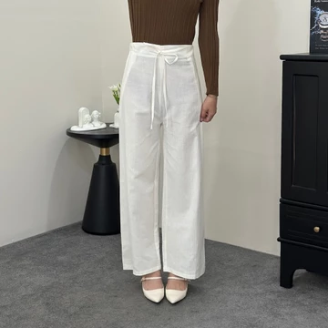 ASOKA Rachel Pants 2431 Celana Highwaist Tali Celana Linen Crinkle Kulot Casual