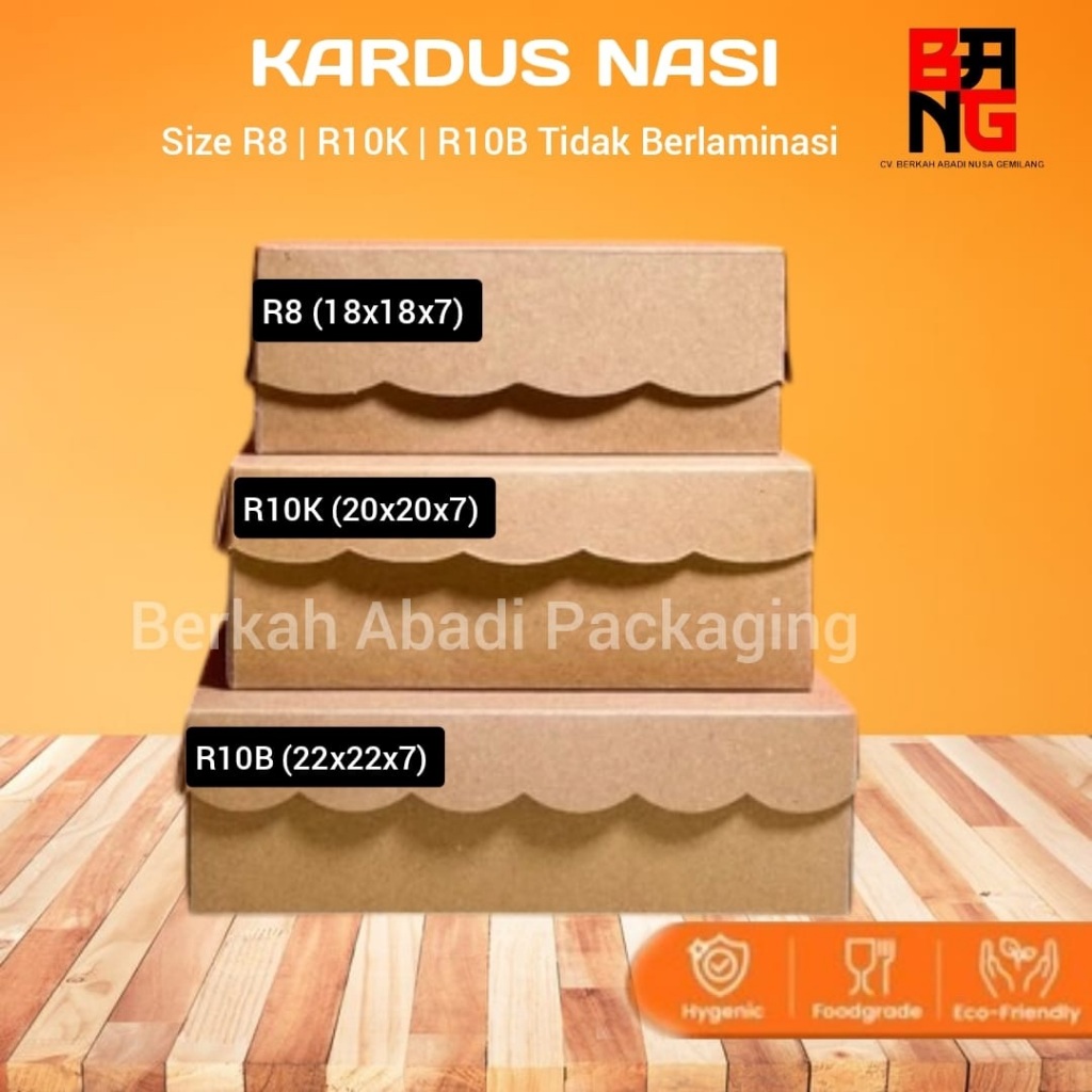 Jual Dus Kotak Nasi Catering Renda R8 R10K R10B NON LAMINASI / Dus ...