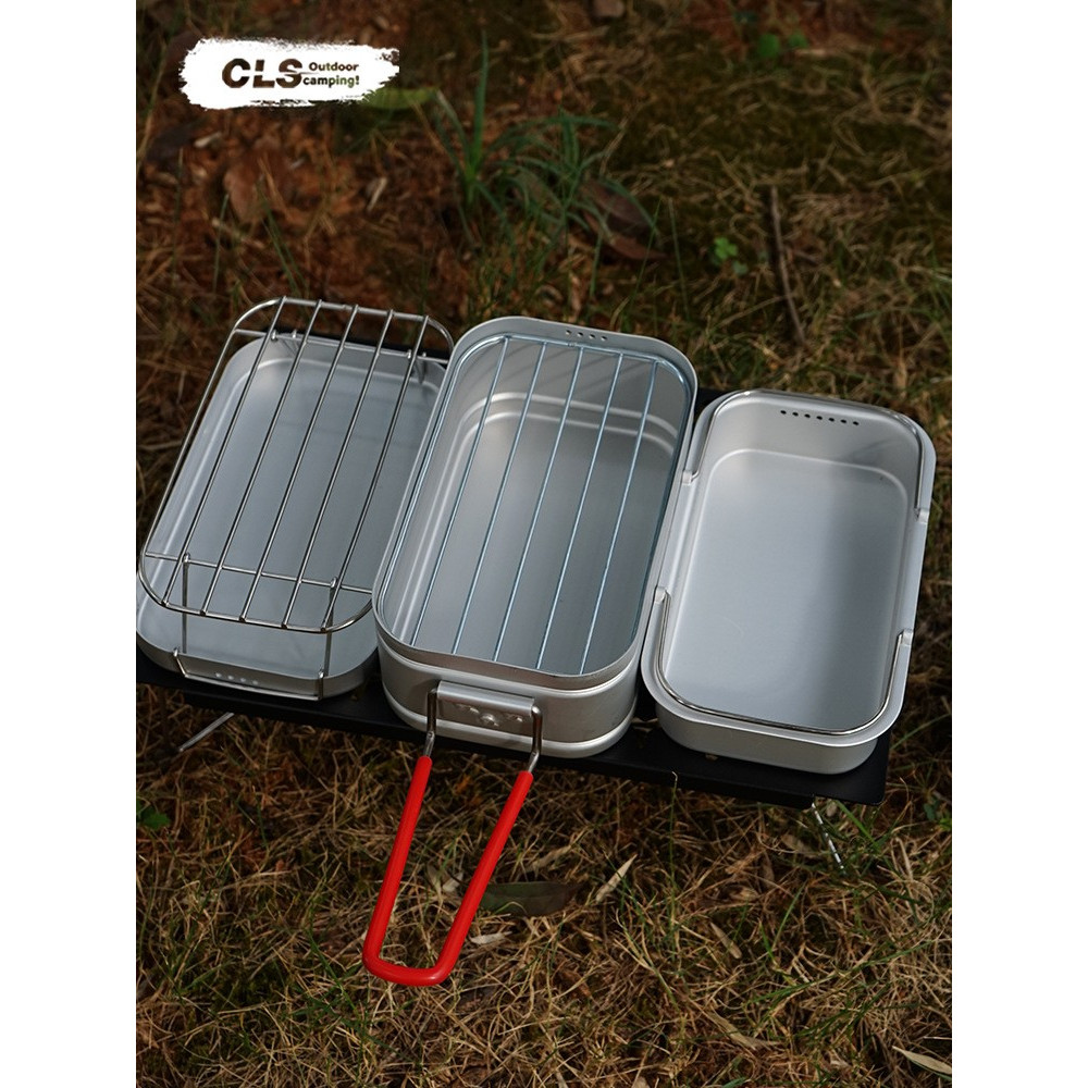 Jual Lunch Box Portable 304 Stainless Steel Nesting Outdoor Kotak Makan ...