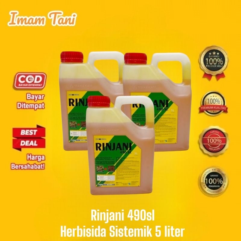 Jual RINJANI 490SL NETTO 5 LITER HERBISIDA SISTEMIK MAHAKAM ORIGINAL ...