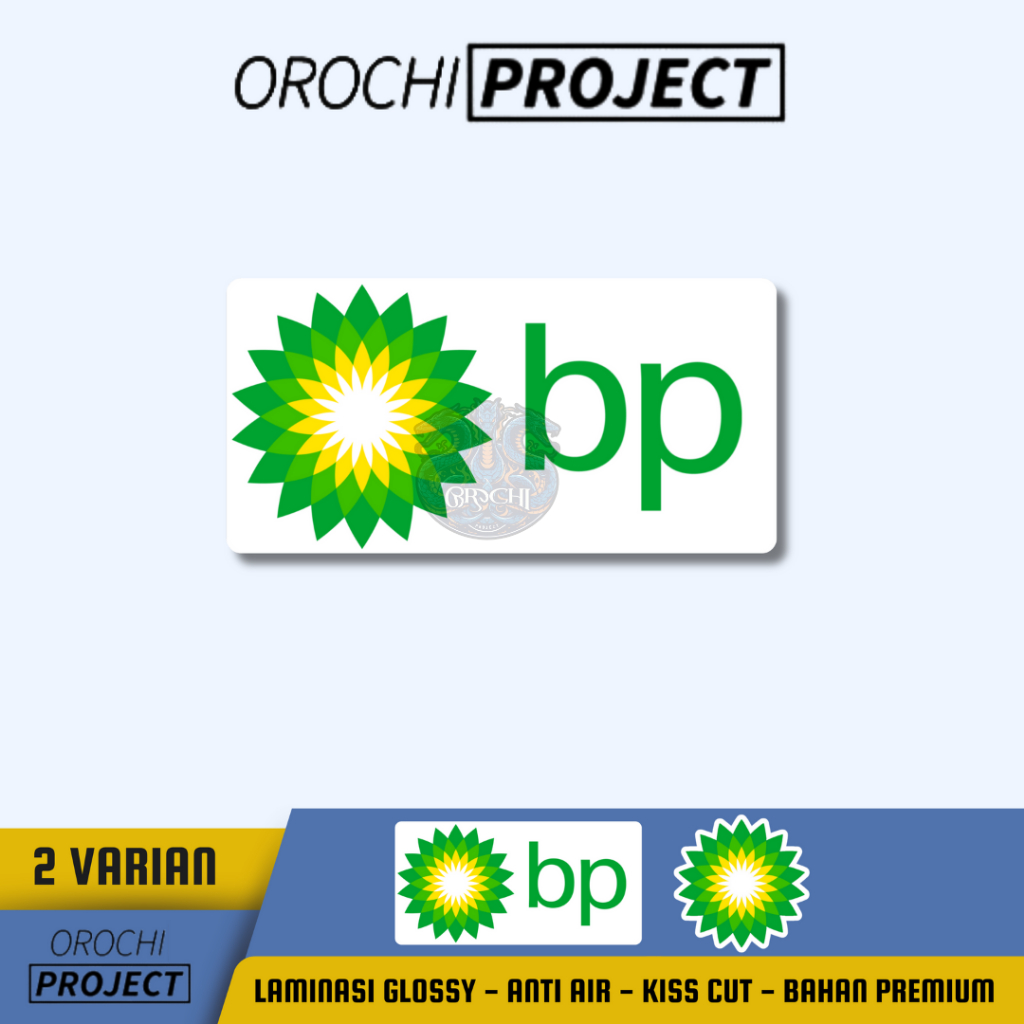 Jual Sticker Stiker Brand Logo BP Gas Station Vinyl Glossy Anti Air HP ...