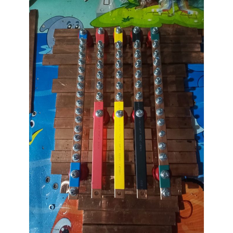 Jual BUSBAR 3×15 RSTN + GROUND PANJANG 30 CM UNTUK MCCB 30A/100A ...