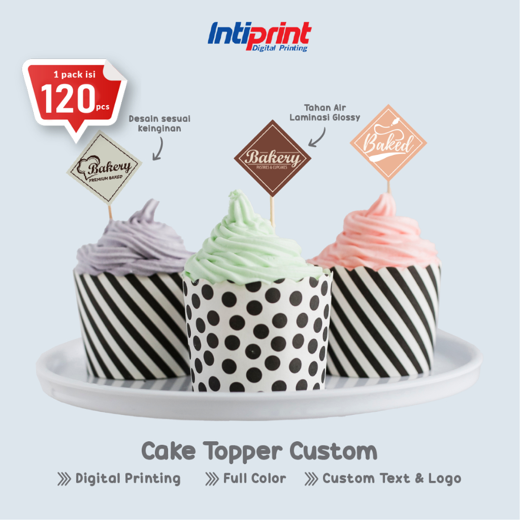 Jual Cake topper / label atas kue isi 120 pcs | Shopee Indonesia