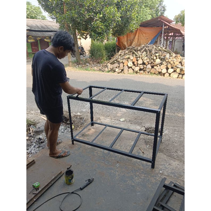Jual Rak custom P120cm L50cm T80cm 2 susun / rak custom / rak serbaguna ...