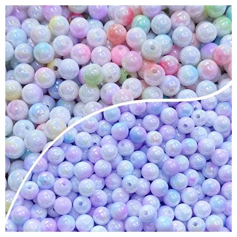 Jual 25gr Manik Mote 8mm gradiasi Manik ungu putih | Shopee Indonesia