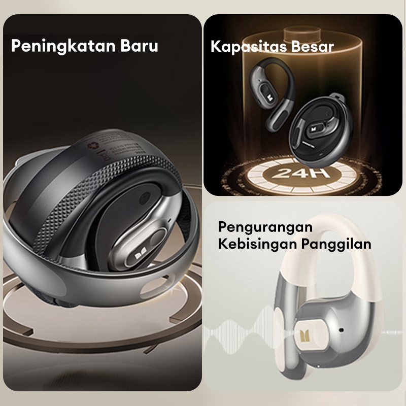Jual Monster AC330 OWS Open-Ear Earphone Bluetooth ENC Noise Reduction ...