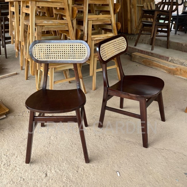 Jual FINISHING - Kursi Ropan Rotan Anyaman Alam Kayu Jati Cafe ...