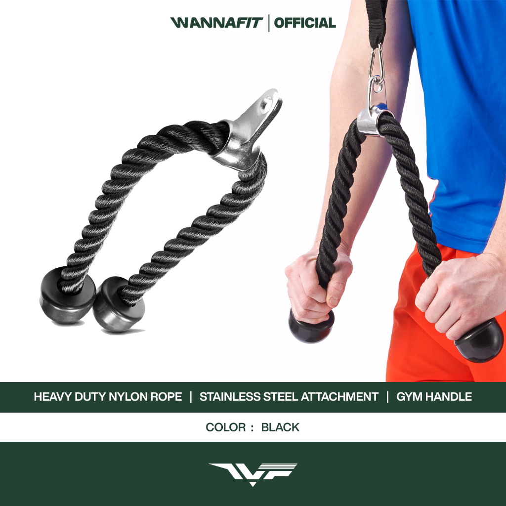WANNAFIT Tricep Rope | Handle Olahraga Trisep | Aksesoris Gym & Fitness